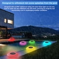 thumbnail image 2 of Graflsoa Solar-Powered Floating Pool Light with 16 Colors, 4 Modes, 8 Brightness Levels, IP67 Waterproof, Remote Control, Large Size 32x32x6.7cm, Built-in Lithium Battery, 2 of 6