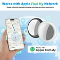 thumbnail image 6 of Bluetooth Tracker, Keys Finder Works with Find My App (iOS Only), Item Locator for Keys, Bags, Pet, Cat, Dog, Waterproof, Compact, 2-Pack (Black&White, with Silicon Protective Case), 6 of 8