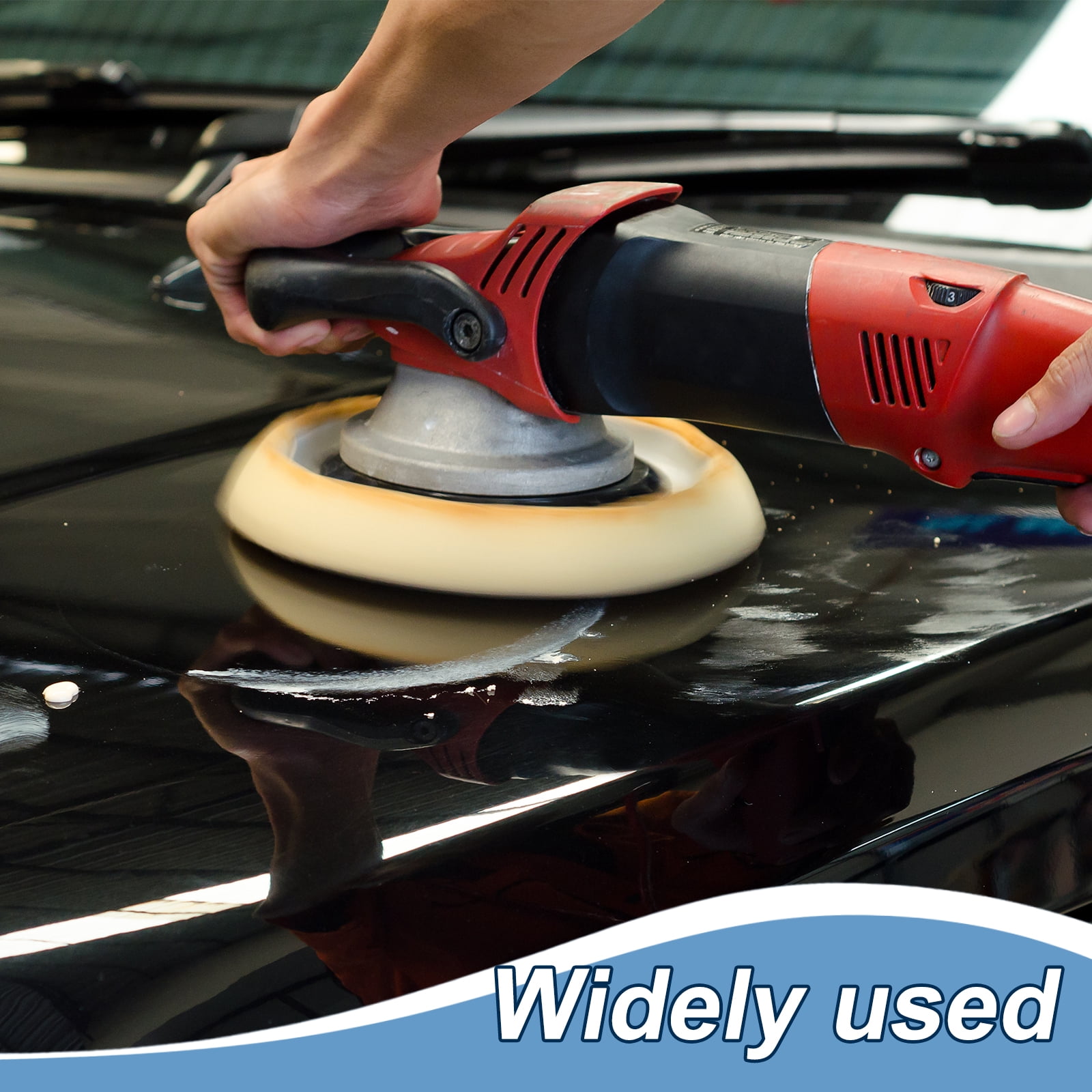 Uxcell 10Pcs Car Polisher Bonnet Buffing Pad Micro-fiber for 9"-10" Car Buffer Bonnets Polisher, Dark Blue