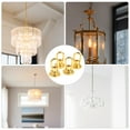 thumbnail image 2 of Loop for Chandelier Thread Ring Shape Female Hanging Ceiling Light Fixture Heavy Duty Nut Plating 4 Pcs, 2 of 6