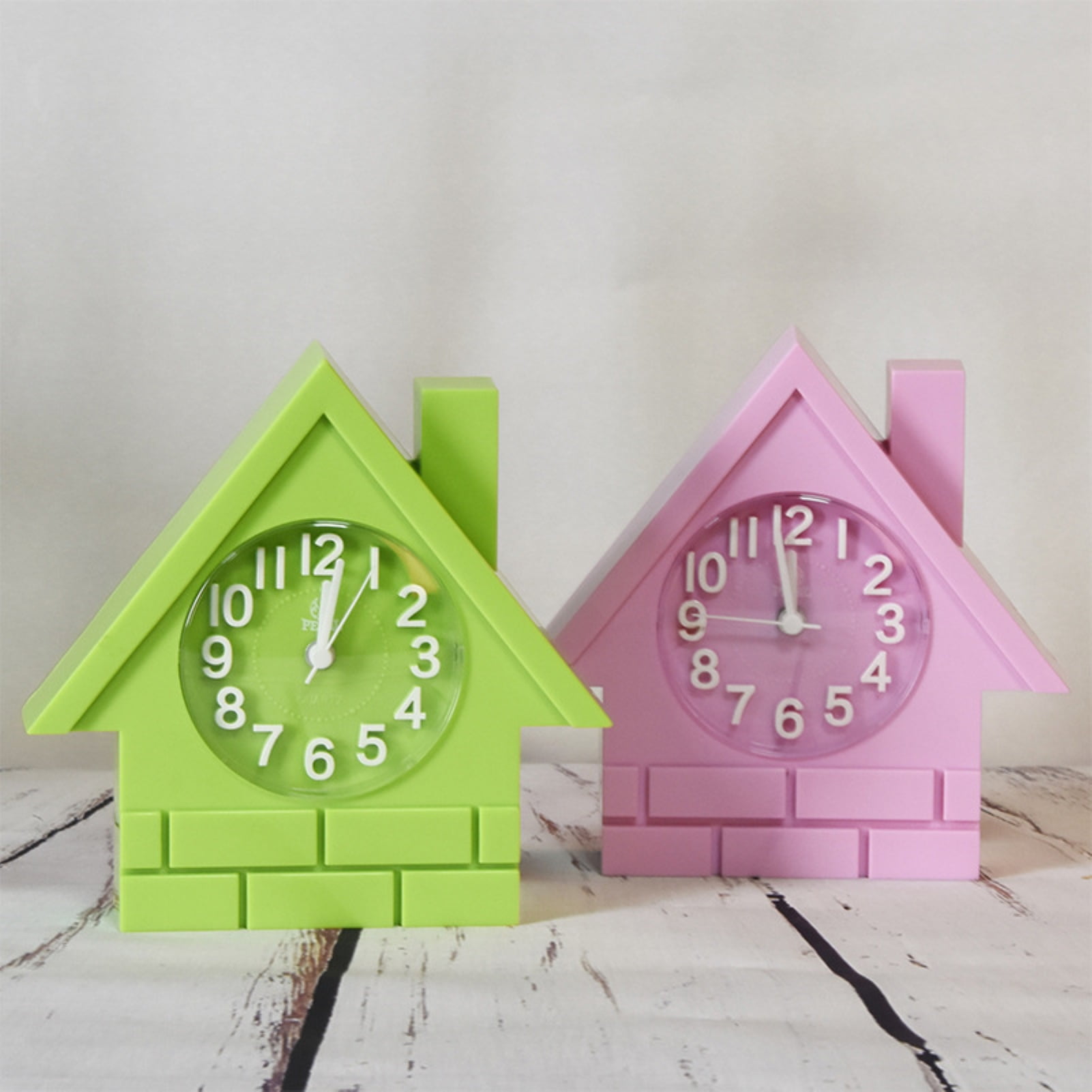 Dream Lifestyle Desk Clock Bright Color Cabin Design ABS Small Bedside