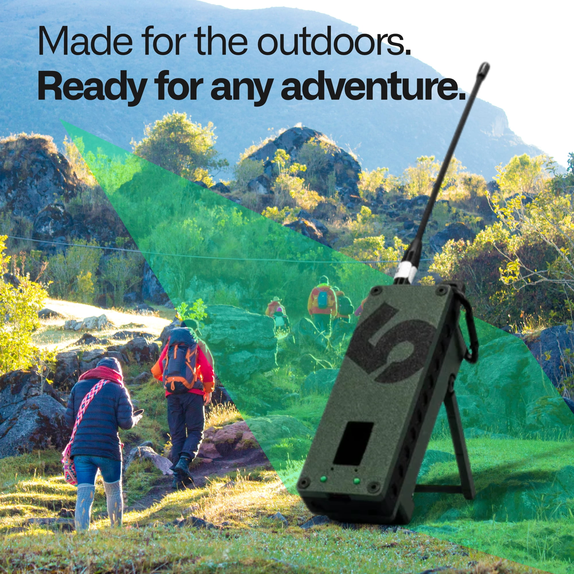 SpecFive S5 Trekker Bravo LoRa Off-Grid Meshtastic Messenger Radio, Tactical Green