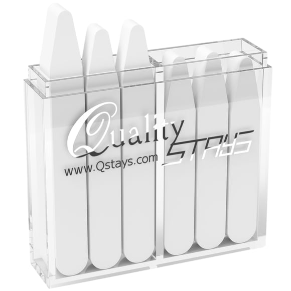Varillas para cuello Quality Stays, 60 unidades de plástico con estuche organizador