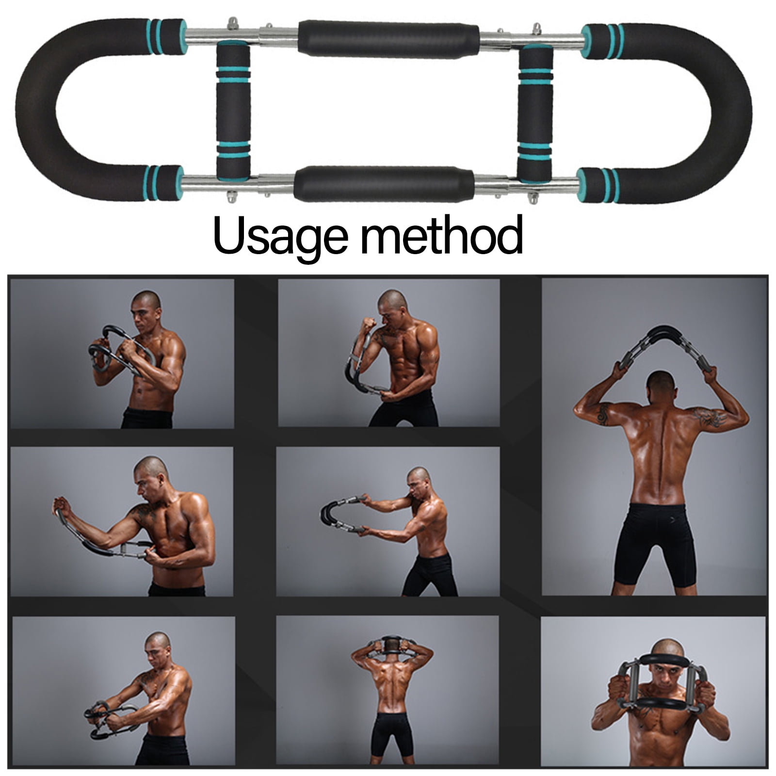 Portable Adjustable Spring Workout Rod Muscle Strength Trainer Arm Exerciser Forearm Workout Equipment Enduring