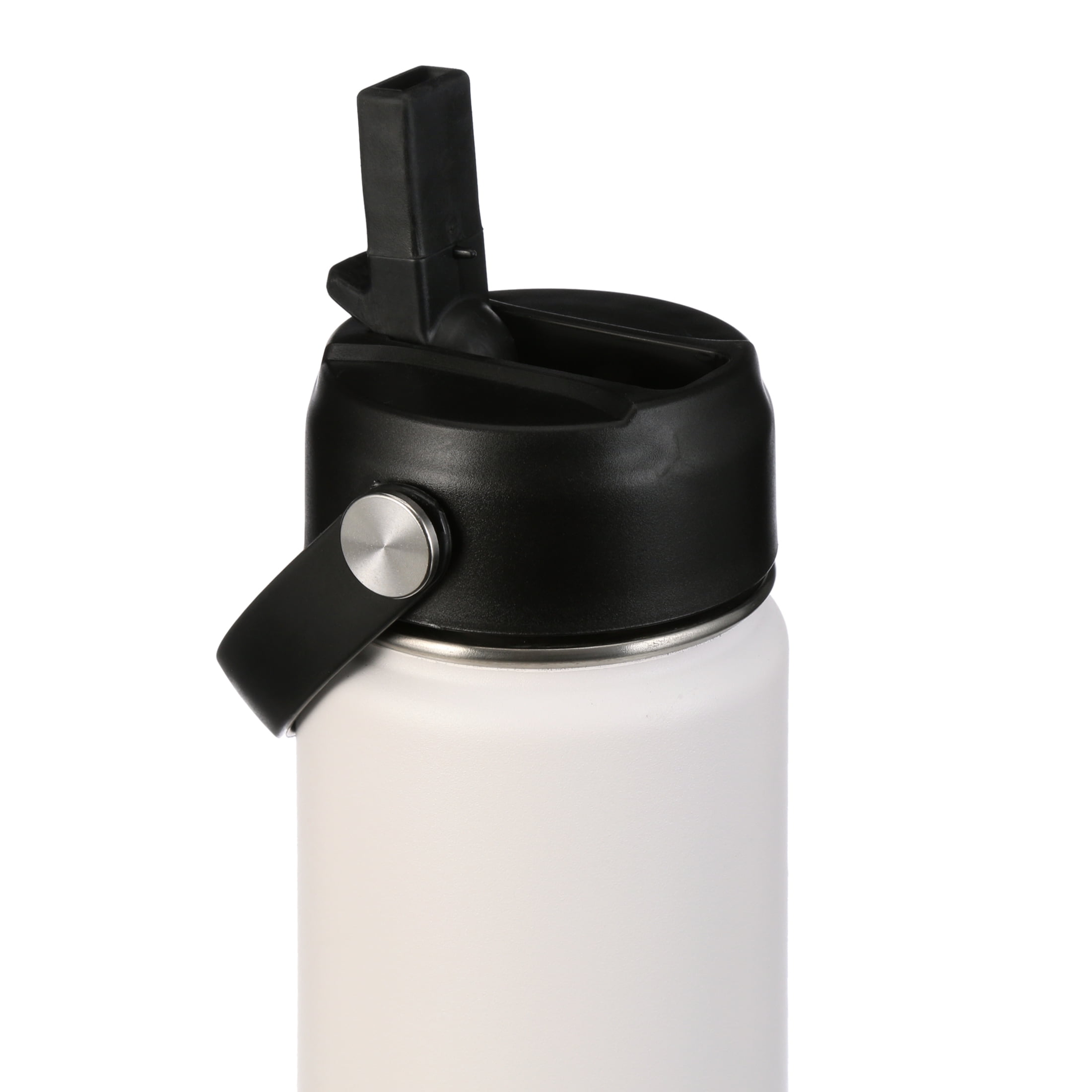 Vacuum Insulated Water Bottle - White 20 oz Dark Cyan