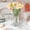 White, variant on 1 Piece Transparent Glass Vase, Handmade Clear Glass Cylinder Posy, 25cm Tall Crystal Flower Vase for Flowers Floral Arrangement for Centerpieces Living Room, Kitchen, Office, Wedding