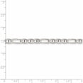 thumbnail image 4 of Sterling Silver 4.5mm Figaro Anchor Chain (22 X 4.5) Made In Italy qaf120-22, 4 of 5