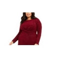 thumbnail image 2 of Alfani Women's Plus Size Twist-Waist Dress Wine Size XX Large, 2 of 3