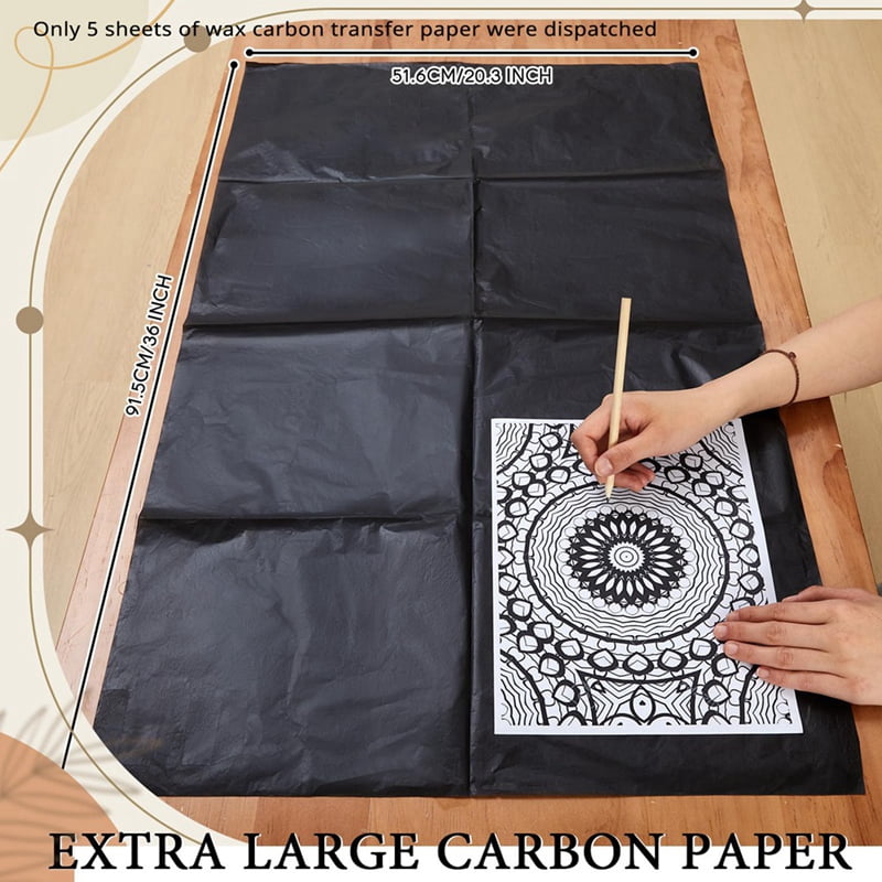 10 Sheet Large Carbon Paper for Tracing 20.3 X 36 Inch Carbon Transfer Paper Waxed Carbon Transfer Paper for Wood