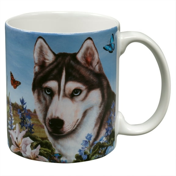 Siberian Husky Garden Party Fun Mug