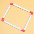thumbnail image 3 of 1Pc Square Embroidery Frame Portable Cross Stitch Frame for Embroidery Quilting Needlepoint Random Color (Post-assembly Inner Diameter 25x30cm/9.8x11.8inch), 3 of 5