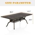 thumbnail image 4 of TPHORK Cast Aluminum 86" Rectangular Patio Dining Table,Outdoor Dining Table for 8-10,Patio Metal Dining Table with Umbrella Hole for Backyard,Garden,Poolside, 4 of 8