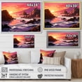 thumbnail image 5 of Designart "Magical Dusk in Pink and Yellow I" Extra Large Coastal Framed Wall Art - Coastal Pink Coastal Sunset Living Room Framed Canvas Art, 5 of 7