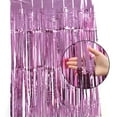 thumbnail image 2 of 100x200cm Parti Rideau Brillant Uniforme Couleur Aluminium Adhésif Frange Rideau pour Parti, 2 of 8