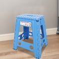 thumbnail image 4 of Foldable Step Stool Plastic Folding Stool Portable Living Plastic Dots Folding Step Stool Anti-slip Foldable Adults Chair, 4 of 8