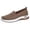 Coffee, variant on Women Orthopedic Walking Shoes Casual Comfortable Slip On Arch Support Flat Sneakers Soft Woven Breathable Shoes Gray 36