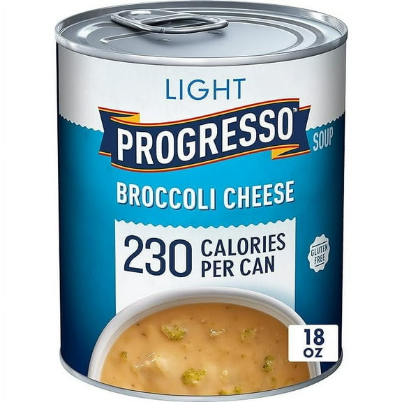 Progresso Light, Broccoli Cheese Canned Soup, Gluten Free, 18 oz. ( Pack of 2 )