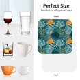thumbnail image 6 of Vsdgher Tropical Leaves Leather Coasters for Drinks, Durable Drink Coasters 4 Set for Tabletop Protection, Luxurious Home Décor and Housewarming Gift ( {designName})Square, 6 of 6