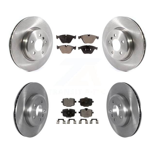 Transit Auto Front Rear Disc Brake Rotors and Semi-Metallic Pads Kit for Car BMW 640i xDrive Gran Coupe 535i K8F-103583