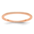 thumbnail image 1 of Diamond2Deal 14k Or Rose 1.2mm Milgrain Bande Empilable pour Femmes Taille 6, 1 of 3