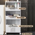 thumbnail image 3 of Laundry Basket Hamper with Wheels 3-Tier Foldable with Handle Space-Saving Storage Dirty Clothes Organizer Bin Multi-function Container Waterproof, 3 of 13