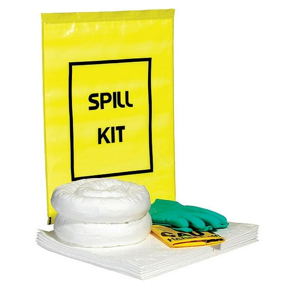 Spilltech Spill Kit, 4 gal Volume Absorbed per Kit, Bag, Yellow, 16 SPKO-YTB