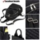 thumbnail image 4 of Mochila ligera de nailon para mujer, estilo informal, pequeña, antirrobo, para hombro, para la escuela, de viaje, para mujeres y niñas, color negro, 4 of 5