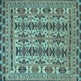thumbnail image 1 of Ahgly Company Indoor Square Southwestern Light Blue Country Area Rugs, 5' Square, 1 of 4