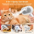 thumbnail image 6 of Bullpaw Cat Steam Brush for Shedding Rechargeable 3-in-1 Steamy Pet Brush Self Cleaning Massage Comb Loose Hair Removal for Long/Short Hair Cats Dogs, 6 of 9