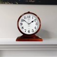thumbnail image 3 of Reloj de escritorio Beesealy Retro Mantel de 10 pulgadas, color marrón, 3 of 6