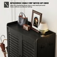 thumbnail image 6 of Scohul 6-Tier Shoe Cabinet with 2 Shutter Doors, Adjustable Shelves, Holds 30 Pairs for Entryway,Black, 6 of 8