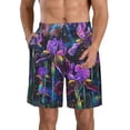 thumbnail image 1 of Balery Starry Night Iris Field Traje de Baño Estilo Hawaiano para Hombre, Shorts de Secado Rápido con Bolsillos-XX-Large, 1 of 6