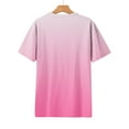 thumbnail image 4 of Sevevn Women's Fashion Printed T-shirt Short Sleeves Blouse Round Neck Casual Tops Pink XL Gift for Girls, 4 of 5