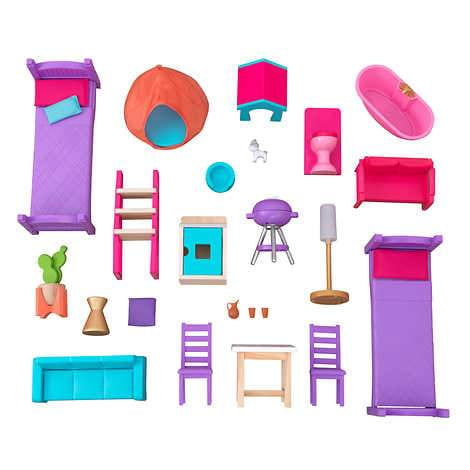 Kidkraft dollhouse store with pool