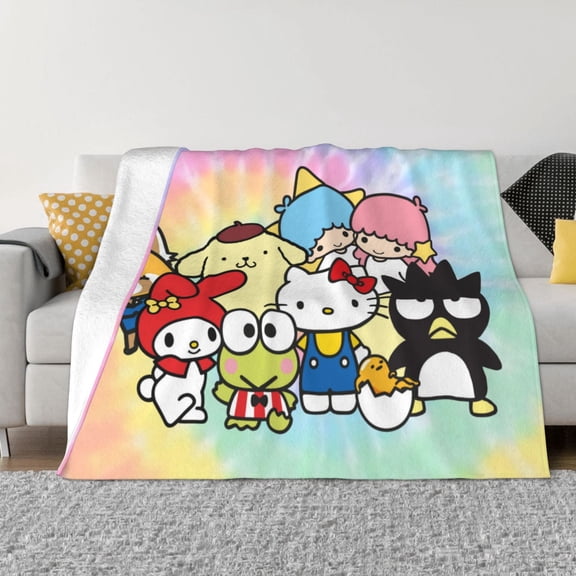Sanrio Kids Adults Ultra-Soft Micro Fleece Blanket Throw All Season Fuzzy Lightweight Throw Blankets For Office Company Home Couch Bed Sofa 40"X30"