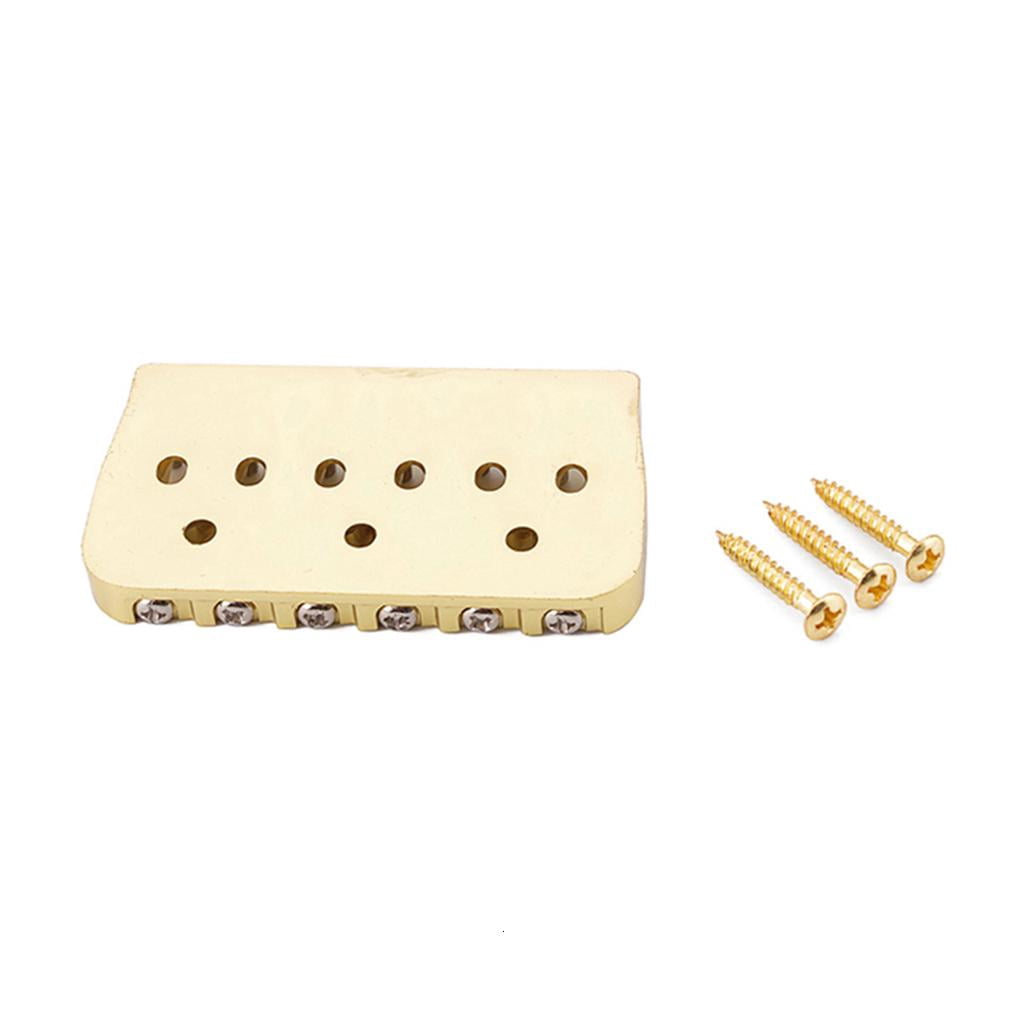 CEORPER Fixed Bridge Electric Guitar Hardtail Saddle Bridge Replacement Part 6/7-Strings