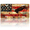 Bald Eagle in Flight over Distressed American Flag, variant on 1 Pcs License Plate Covers & Frames, Cat with Fish on Head For Decorative Front, Aluminum License Plate Covers & Frames Cover For Men Women, 12" X 6"