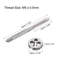 thumbnail image 2 of Unique Bargains M5 x 0.5mm Robinet Métrique et Ensemble de Mailles Filetage de Machine avec Molette Ronde, 2 of 6