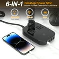 thumbnail image 2 of IMAGE LED Desk Lamp Light w/ 4 USB Charging Port and 2 AC Power Outlet, 8.2FT Extension Cord Power Strip Station, 3 Level Brightness, Touch Dimmer Control, Eye-Caring Lamp for Bedside Office Hotel, 2 of 9