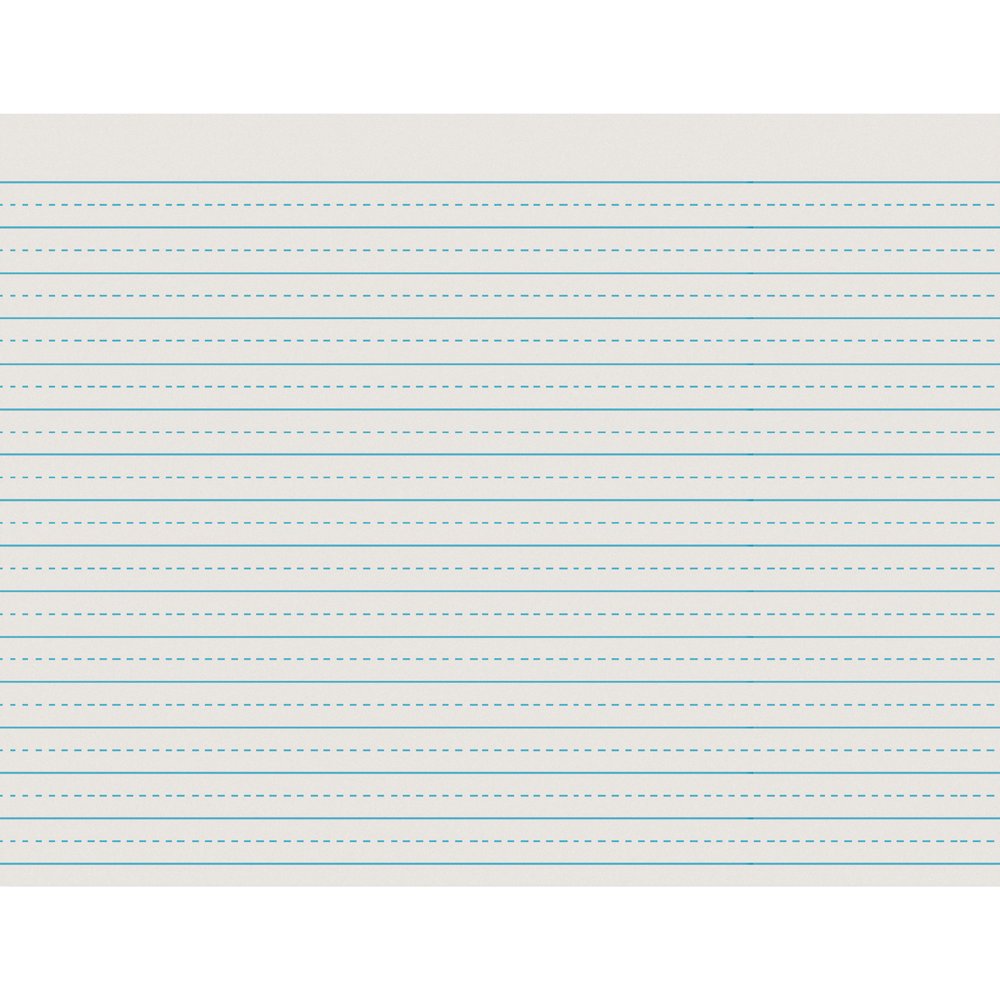Pacon Newsprint Handwriting Paper, Alternate Dotted, 11" x 8.5", Ruled Long, 500 Sheets