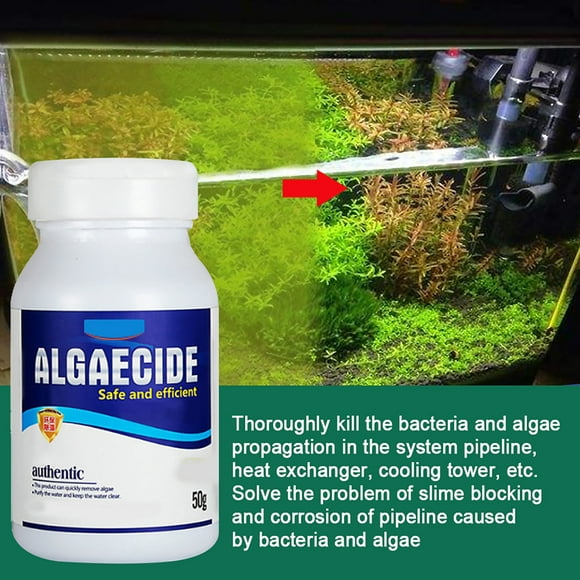 HEVIRGO Algicide purification de l'Eau Soulager Eutrophisation Efficacité Contrôles Vert Eau Algicide Aquarium, Blanc