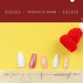 thumbnail image 7 of Niusricy 24Pcs Christmas Fake Nails Long Square Nails Full Cover Glue On Nails with Snowflake Heart Glitter Design, 7 of 7