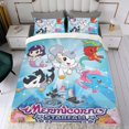 thumbnail image 4 of Mermicorno Starfall Conjunto de sábanas temático, trío de piezas, cómodo y amigable con la piel, diseño único, regalo de decoración para el hogar para familiares, amigos y fans,173cm *218cm, 4 of 6
