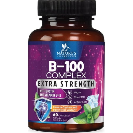 Vitamin B Complex Vitamin B Supplement - B-Complex Vitamins with B12, B6, B9