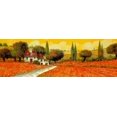 thumbnail image 2 of Borelli, Guido 14x7 Black Ornate Wood Framed with Double Matting Museum Art Print Titled - Fuoco Di Toscana, 2 of 4