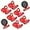 Red, variant on SHBOTO 8 Pack Magnet Clips, Strong Fridge Magnets Clips, Heavy Duty Refrigerator Magnets, Clip Magnets for Classroom, Whiteboard, Office, Photo, Magnetic Clips Locker Decorations for Girls, Kids