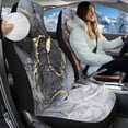 thumbnail image 2 of Garronmavis Fuzzy Car Seat Covers Plush Car Seat Cover 2 Piece Polyester Easy Clean Cars Seats Covers Marble Flower Paw, 2 of 7