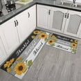 thumbnail image 3 of Sunflower Kitchen Rug Set - 2-Piece Non-Slip Mat Bundle,Sweet Home Decor, Washable, Waterproof, Indoor/Outdoor Standing Mats for Entryway, 3 of 7