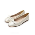 thumbnail image 2 of Women Casual Shoes Ballet Shoes Slip On Trainers Casual Footwear Bow Decor Non Slip Breathable Sole For Daily Wear ,Us Size:7, 2 of 7