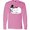 thumbnail image 3 of Inktastic Sassy Snowman in Top Hat Long Sleeve T-Shirt, 3 of 5